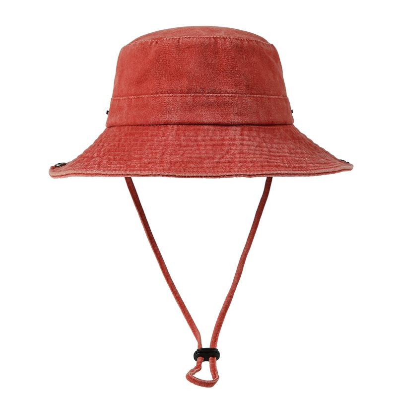 

Big Eaves Retro Bucket Hat Spring Summer Visor Hat Men And Women Outdoor Couple Sun Protection Hat Western Cowboy Mountaineering Hat M（56-58cm） помаранчевий