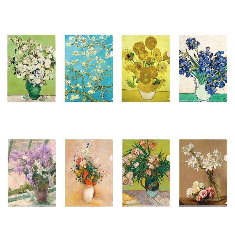 Folder National Style Van Gogh Monet Artsy Renaissance Oil Painting
