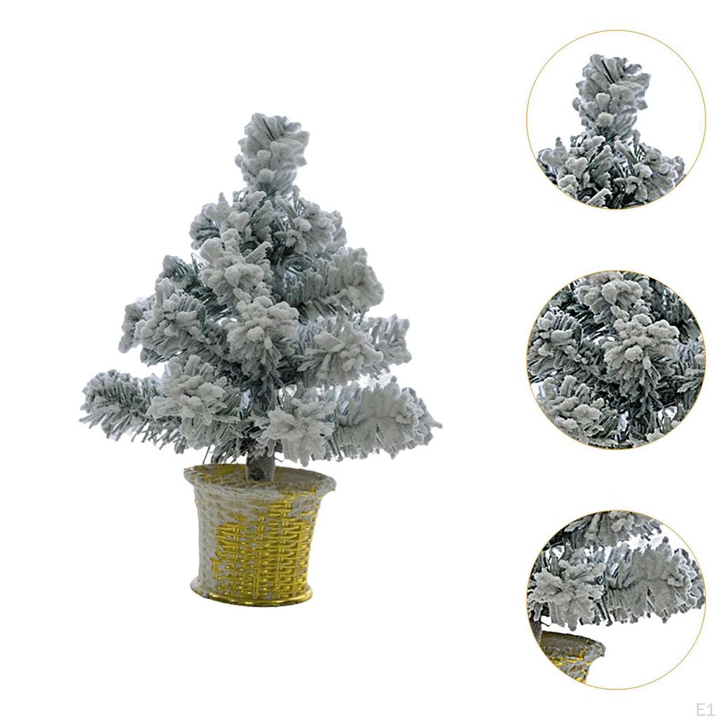 Small Artificial Christmas Tree Xmas Tabletop Ornament for Gardens, Weddings Accessory Holiday Party