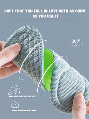 1Pair Memory Foam Plantar Fasciitis Relief Shoes Insole Arch Support Insoles for Feet Comfort Shoe Sole Non Slip Shoe Pads