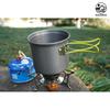 OULOVECO Camping Cookware Set Simple Version Hard Anodized Aluminum Heat Suitable for Direct Flame Includes Aluminum Cooking Stainless Steel Dishes