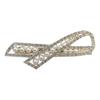 Women Hairpin Bow Shape Faux Pearl Rhinestone Faux Crystal Decor Hollow Out Exquisite Anti-slip Sparkling Luxury Hair Decoration Hair Clip