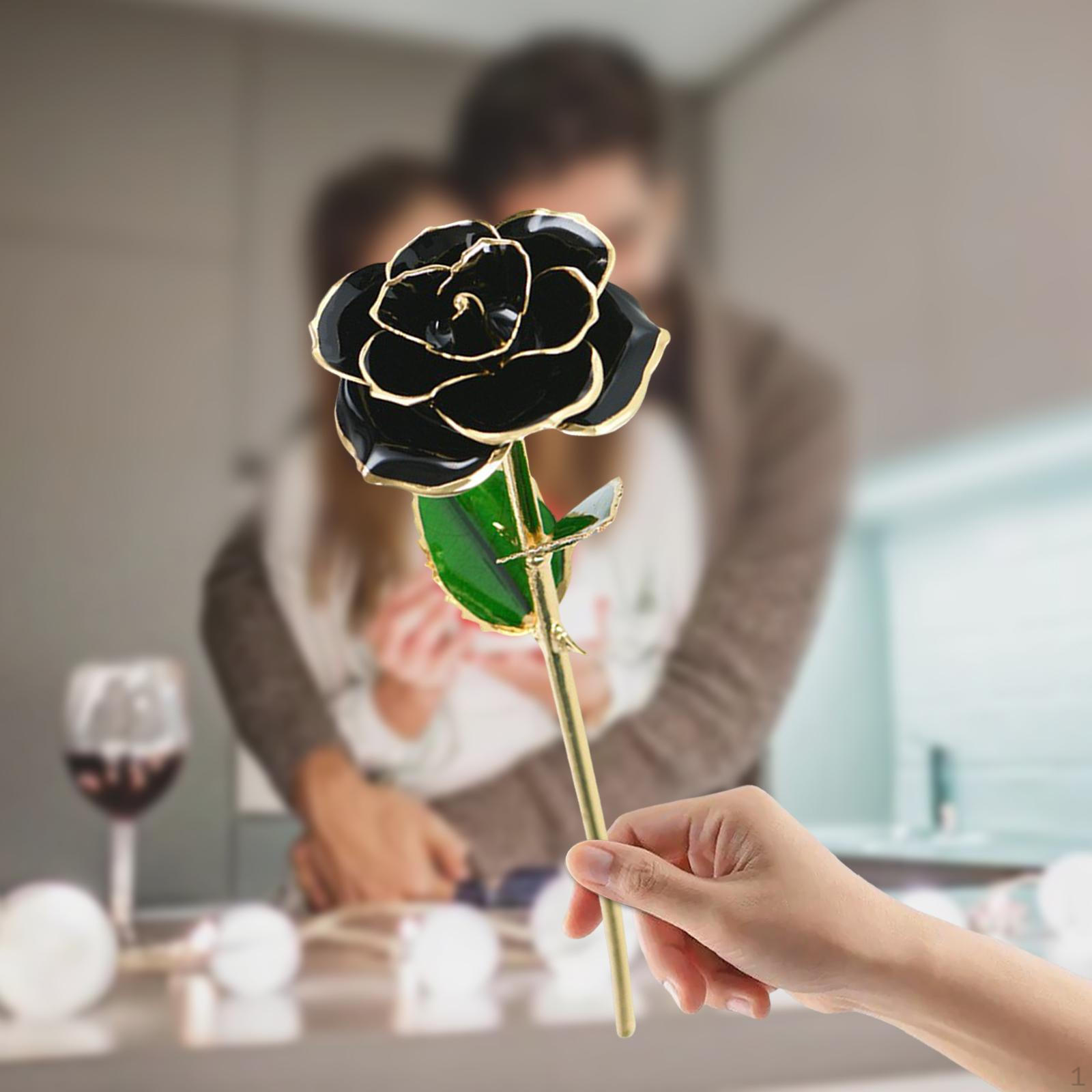 

Искусственный цветок розы, подарок на день Святого Валентина, поддельный для жены, подруги, пары, свадьбы чёрный