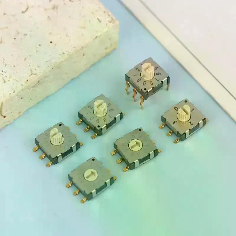 2Pcs Mini Encoder Rotary Encoder Switch BCD8421 Multi Gear Band Knob Switch SMD Band Switch