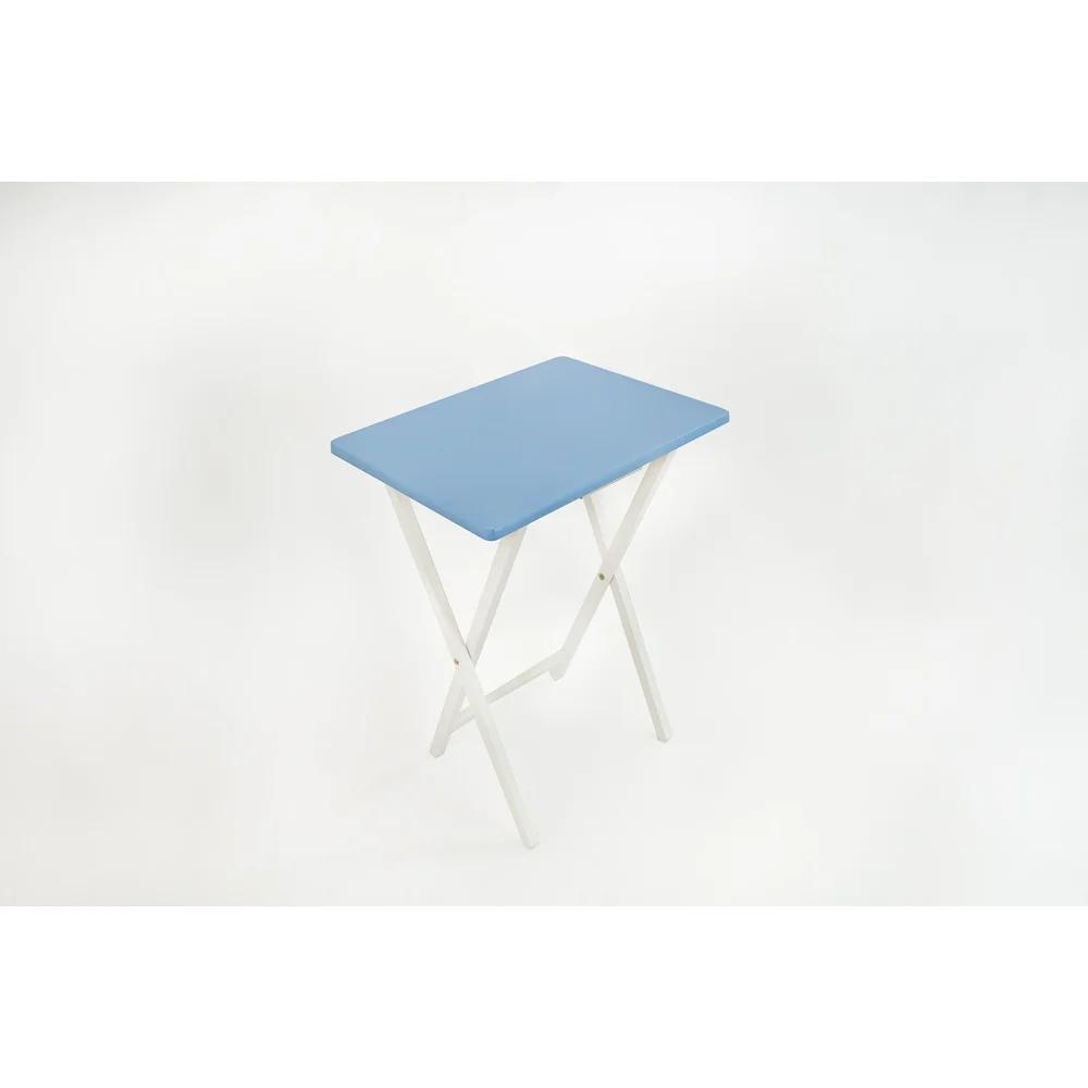 Folding TV Tray Table Indoor Lightweight Space Saving Rubberwood Portable Dining Snack Tablefor Living Room Bedroom