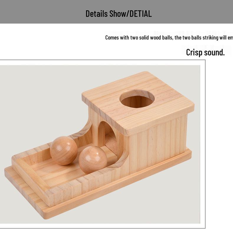 Montessori Wooden Building Blocks Box: Toddler Sensory Educational Toys