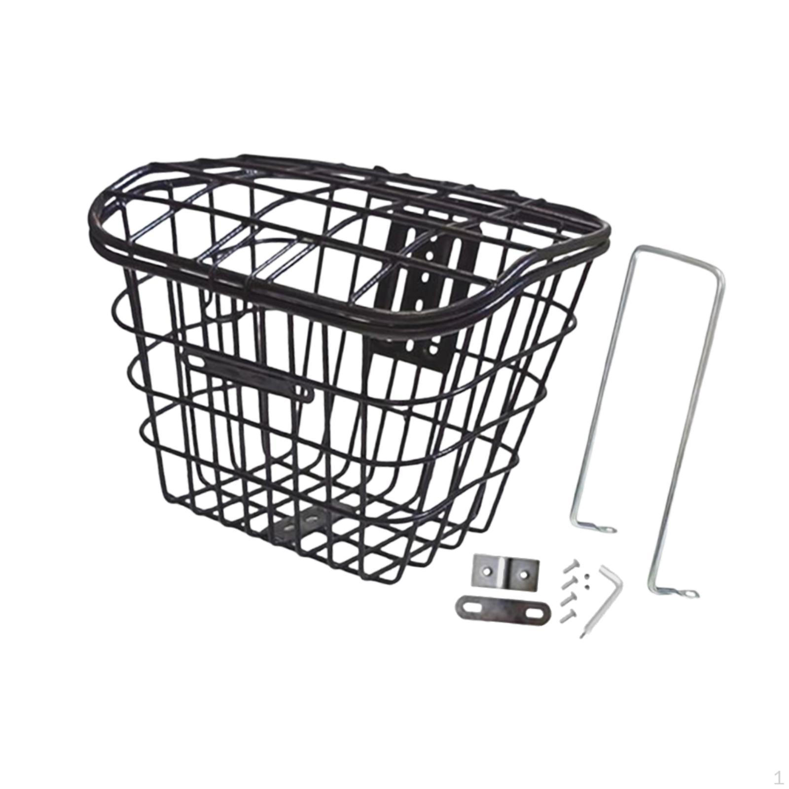 Bicycle Front Basket Bike Pannier Convenient Stylish Luggage Storage Organizer for Outdoor чёрный