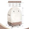 Waterproof Wicker Egg Swing Chair Cover With Double Zipper UV-Resistant 420D Oxford Protection Shield for Outdoor Furniture