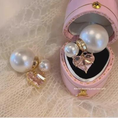 Elegant Pearl Heart Pendant Earrings for Women - 2023 Trendy Niche Design Ear Clips