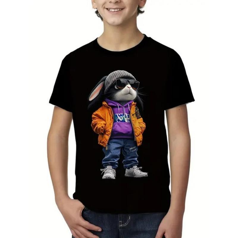 

Летняя молодежная детская одежда Футболка Модная удобная футболка с коротким рукавом и 3D-принтом в виде прямоугольной сетки 170