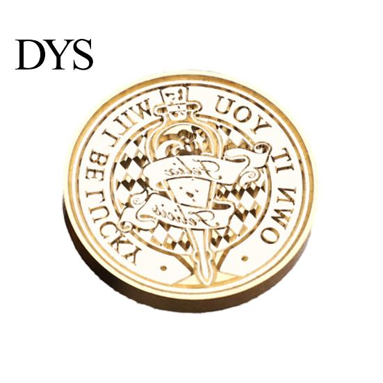 Metal Seal Heads for Scrapbooking Wax Sealing Copper Stamp Head, with Detailed Relief Texture, Round DIY Crafting Shaped Durable Brass Wedding