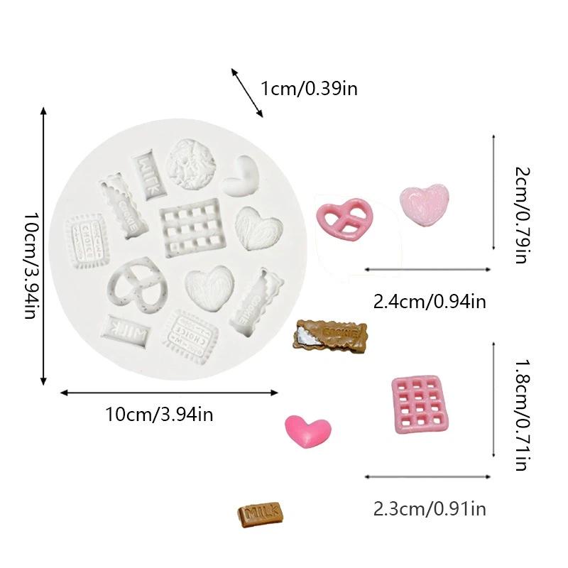 Food Grade Mini Silicone Cookie Molds Non-Stick Reusable DIY Baking Tools for Chocolate Candy Jewelry Making Gifts