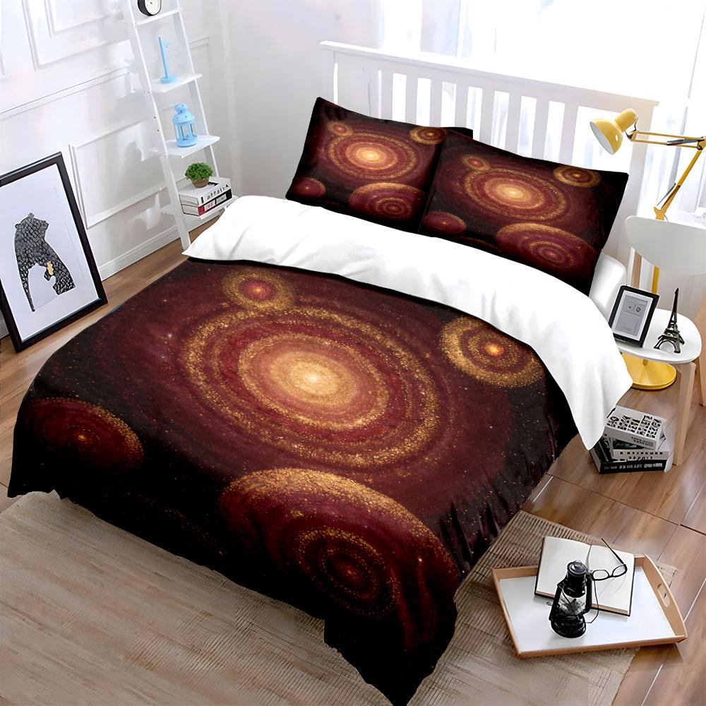 Glowing spiral galaxy patterns. Bedding sets Duvet cover sets Duvet covers Pillowcases(1* Duvet Cover 2* Pillowcases without duvet insert)