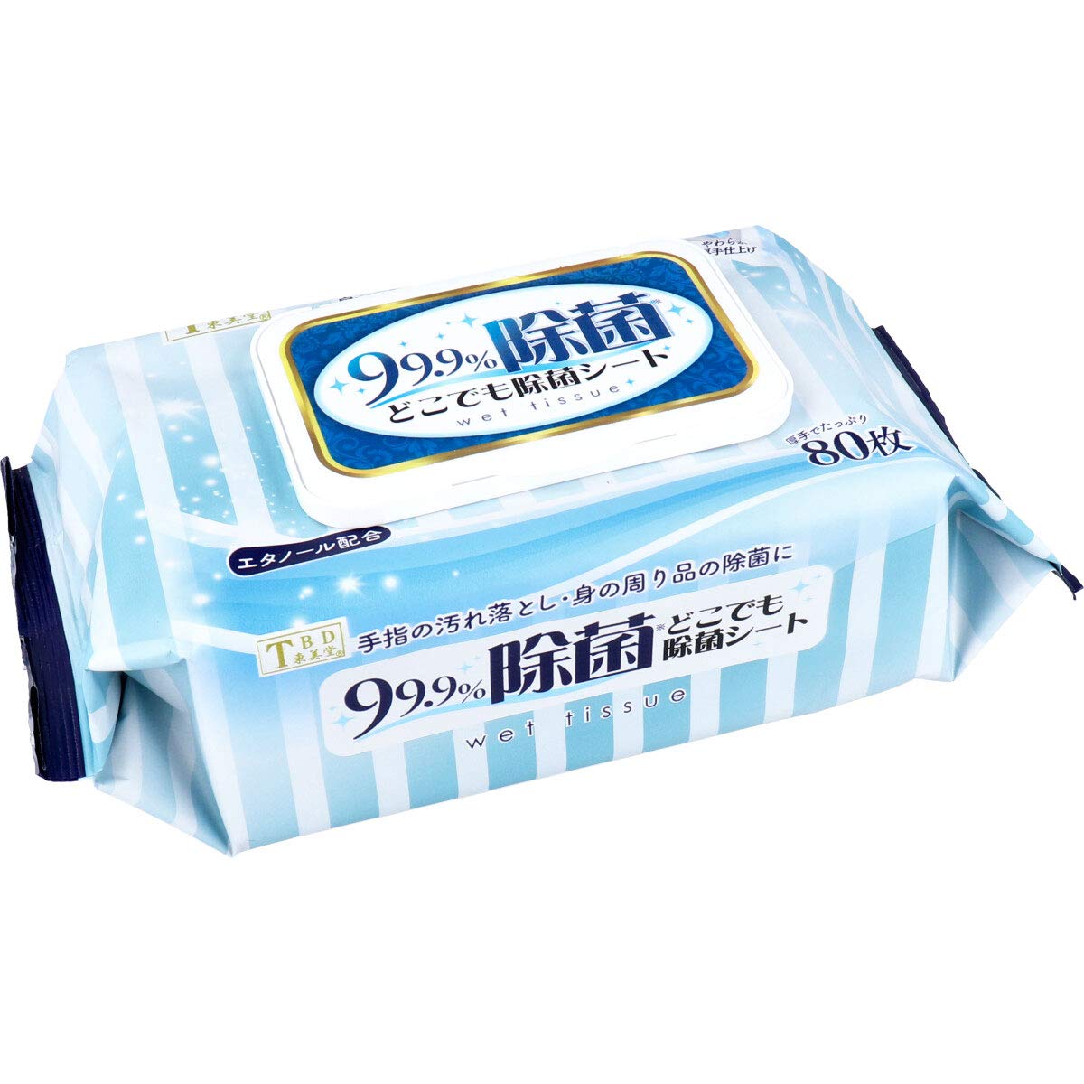 

Дезинфицирующие влажные салфетки TBD Tobido Disinfection Содержит этанол в любом месте Дезинфицирующие листы 80 листов x 6 шт. 99,9%