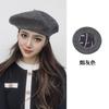 Große Größe 60 cm Wollbarett Wintermützen für Damen Warm halten Mode Malerhut Damen Einfarbige Boina Lässige Beanie Große Größe