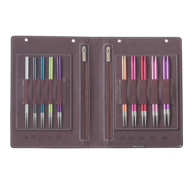 

Long Time Use Stainless Steel Detachable Round Needle Set Featuring Hexagonal Droplet Crafting Sewing accessory Storage package