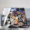 Ichigo Orihime Uryu Blanket Bleached Camping Flannel Throw Blanket For Living Room Super Soft Custom Diy Quality Bedspread Gift