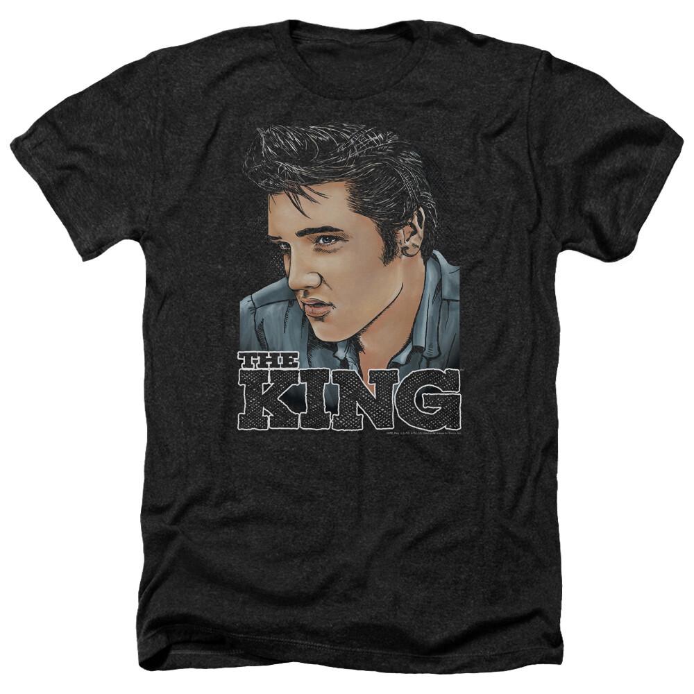 T-ShirtELVIS PRESLEY GRAPHIC KING Licensed Adult Men s Heather Band Tee Shirt SM-3XL M