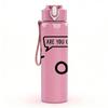 1PC Are You Ok Stick Figure Print 750ml Color Plastic Sports Water Bottle Leakproof Flip Straw Lid Suitable for Sports Office Home Use