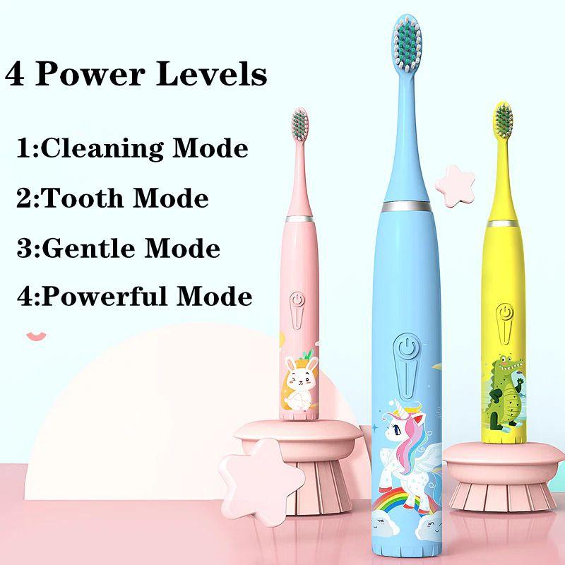 Colorful Automatic Electric Toothbrush For Kids With Soft Silicone Bristles