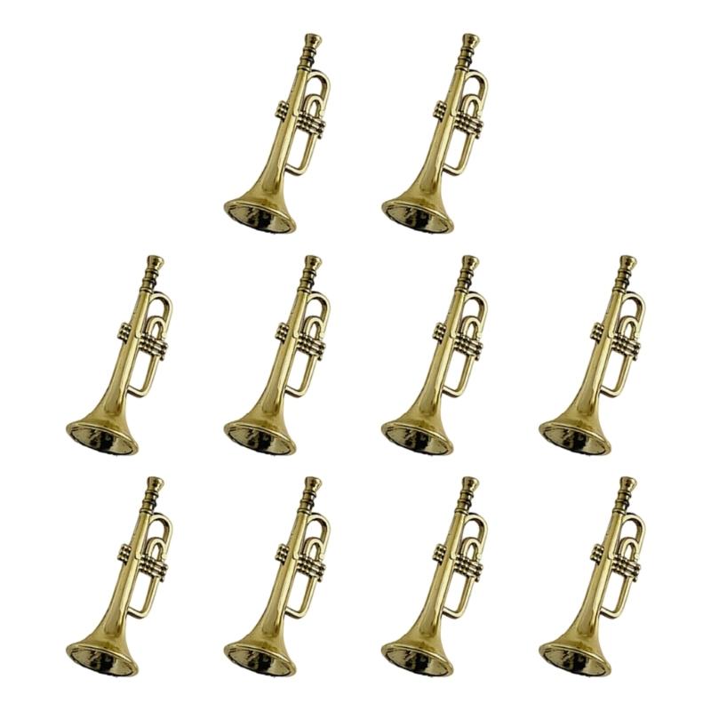 

10 шт. Пластиковый Миниатюрный Музыкальный Инструмент Кулон Украшение на Елку для Рюкзаков Шарм Для Любителей Музыки Праздничный Подарок