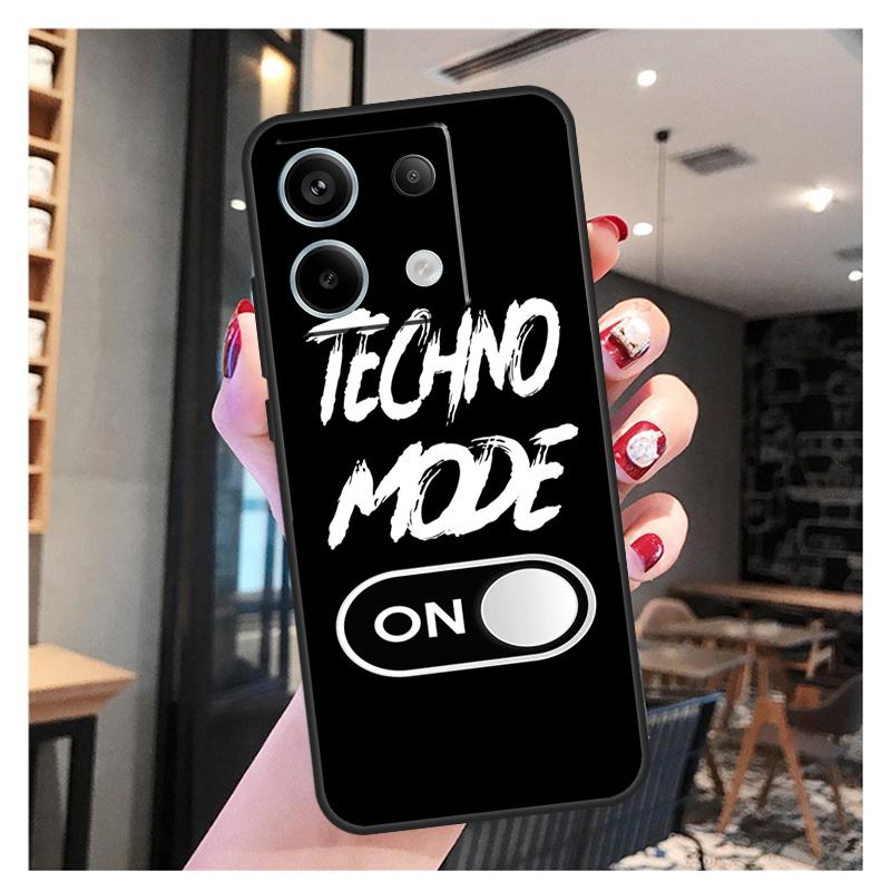 Love Techno Music Quotes Case For Xiaomi Redmi Note 13 Pro 12 11 9 10 12S 11S 10S 9S Redmi 13 12 10C 12C 13C Cover