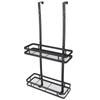 2 Layers Bathroom Shelf Organizer Over the Door Set Toilet Shower Hanging Storage Rack