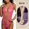 European and American sexy lingerie perspective backless body sculpting lace