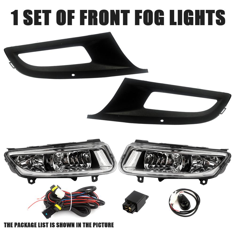 

Volkswagen Polo 2010-2013 Fog Light Set: Headlight, Bumper, Daytime Running Lights Assembly.