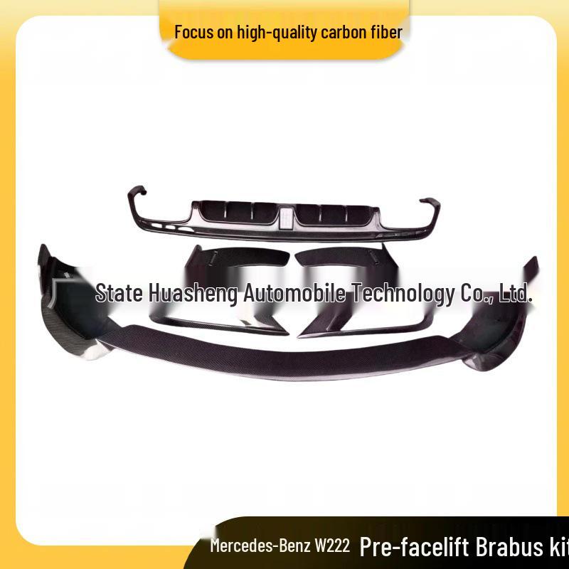 Mercedes-Benz S-Class W222 (2014-2018) Brabus Carbon Fiber Front Lip for S63 Modification