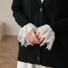 White Black Fake Cuff Detachable Wrist Cuff New Lace Cuff  Nail Tips Display Sleeve