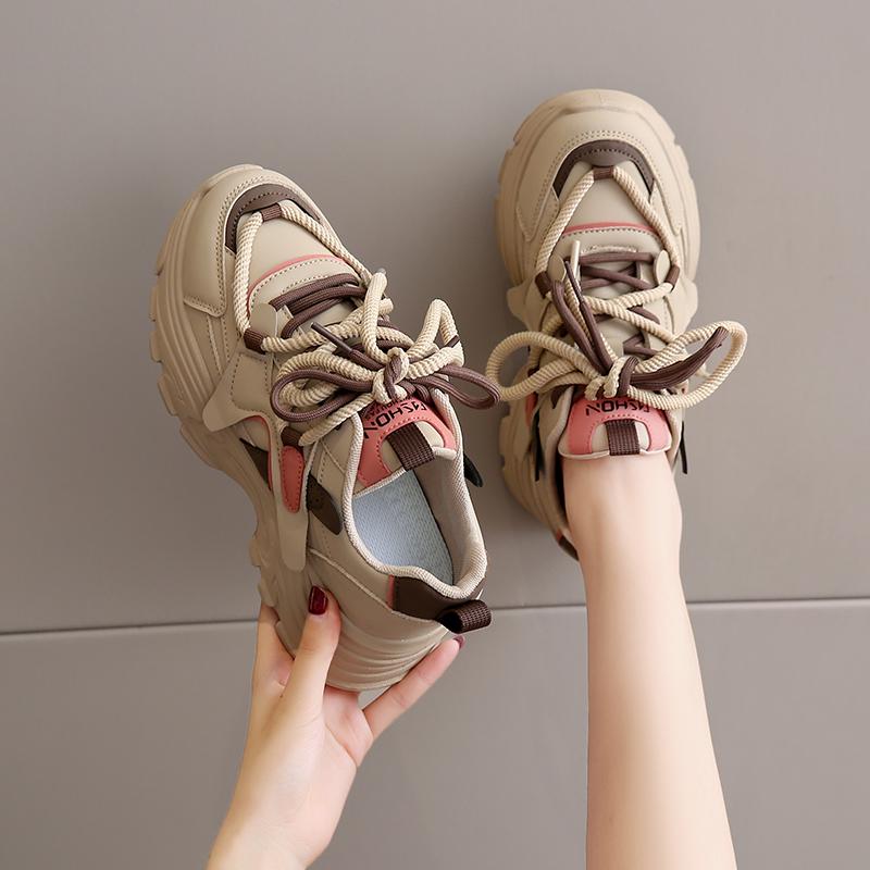 Kitchen Shoes New Chef Platform Dad Shoes Black Soft-soled Sneakers