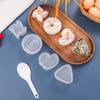 1 pieza Herramienta de cocina Creativo Bento DIY Molde para sushi Caja Transparente Triangular Molde para hacer sushi Onigiri Bola de arroz Prensa para alimentos Kit de sushi