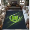 VfL Wolfsburg FC Fußball Muster Weicher Teppich Rutschfester Indoor Bodenbelag Sport Dekor Matte für Schlafzimmer