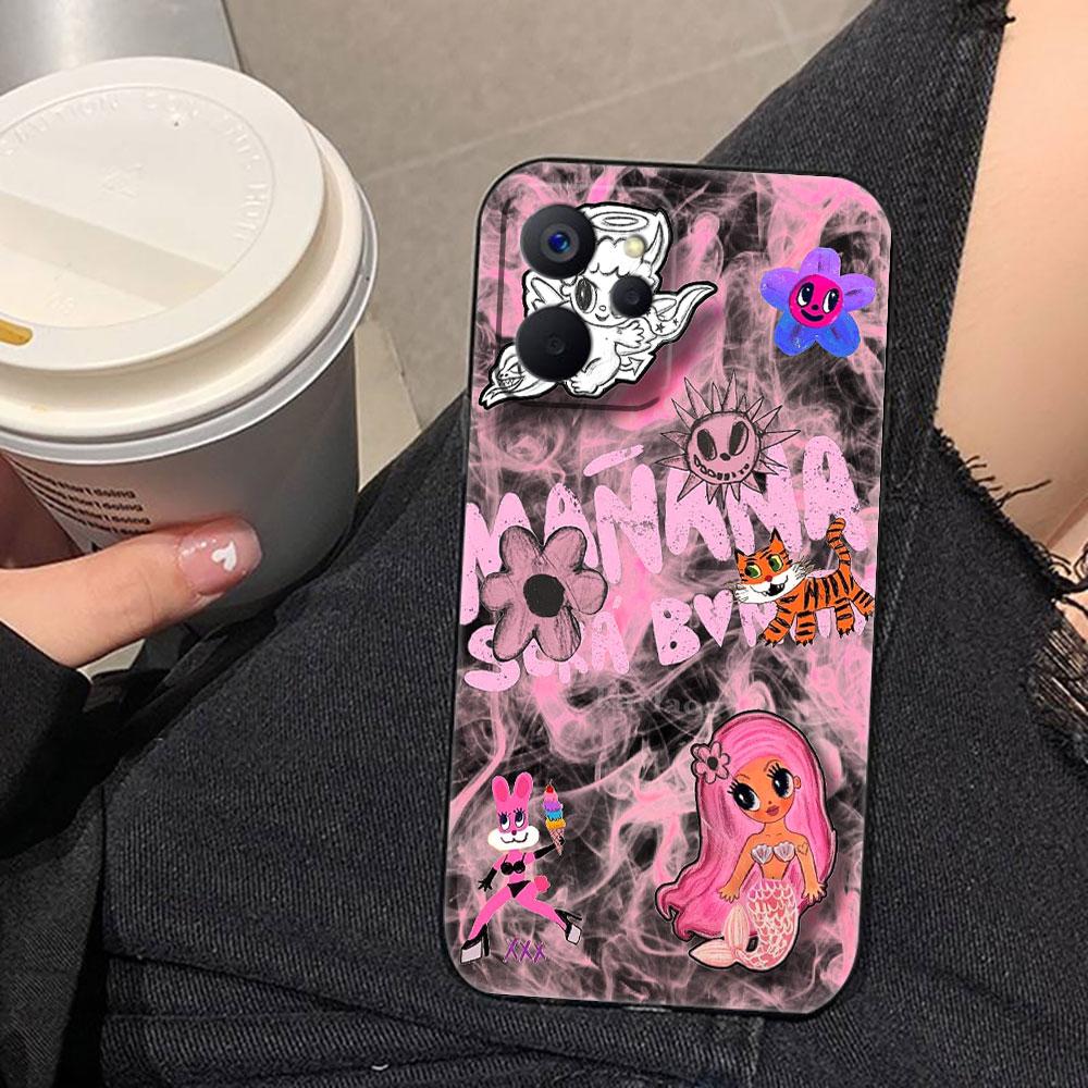 Étui de téléphone Sera B-Bonito Manana K-Karol G Pour Realme C75 C71 C65 C63 C55 C53 C35 C33 C30 C21 7 6 5 GT NEO 2 NARZO 50 X50 Étui