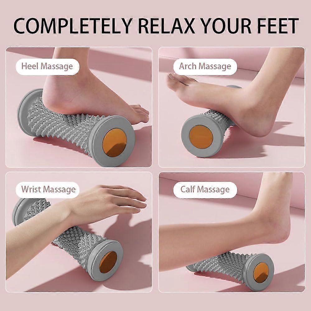 Textured Foam Roller For Foot & Plantar Fasciitis Massage, Deep Tissue Muscle Relaxer For Yoga & Fitness Training