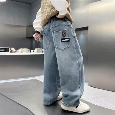 Pojkars Jeans för Vår & Höst - Trendiga Långa Byxor för Barn
