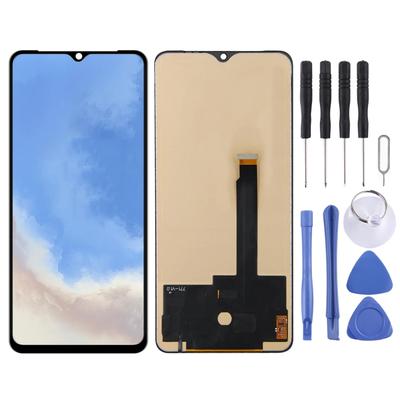 Für OnePlus 7T HD1901 HD1903 HD1900 TFT Material LCD Bildschirm und Digitizer Komplette Baugruppe (Schwarz)