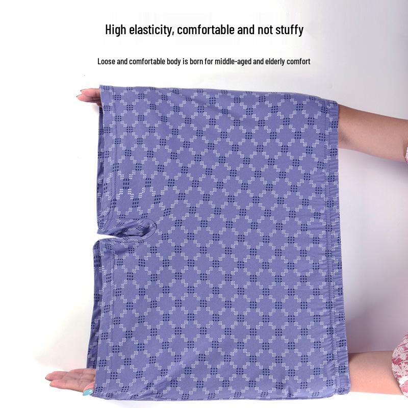 Plus Size High-Waisted Cotton Boxer Briefs for Elderly Men