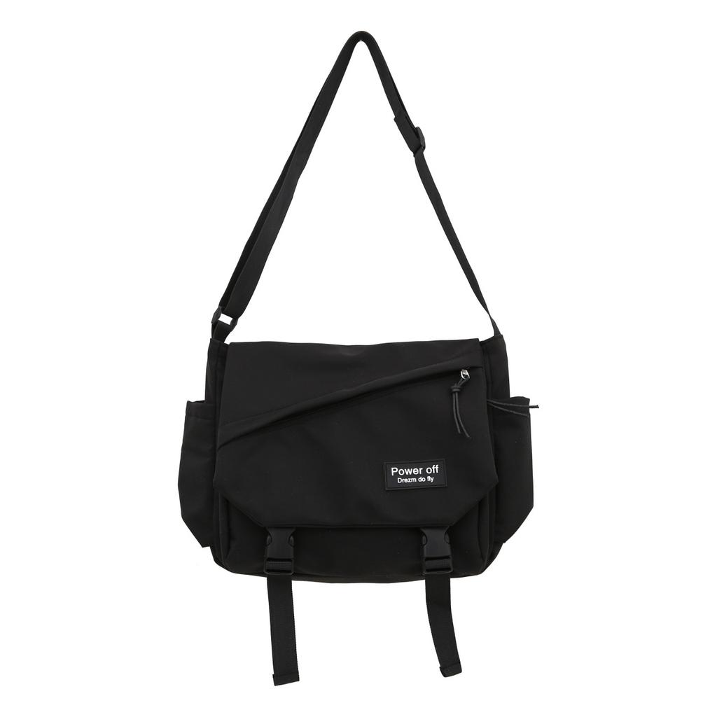 Simple men's satchel casual fashion wind bag commuter messenger men's canvas satchel shoulder bag men's fashion