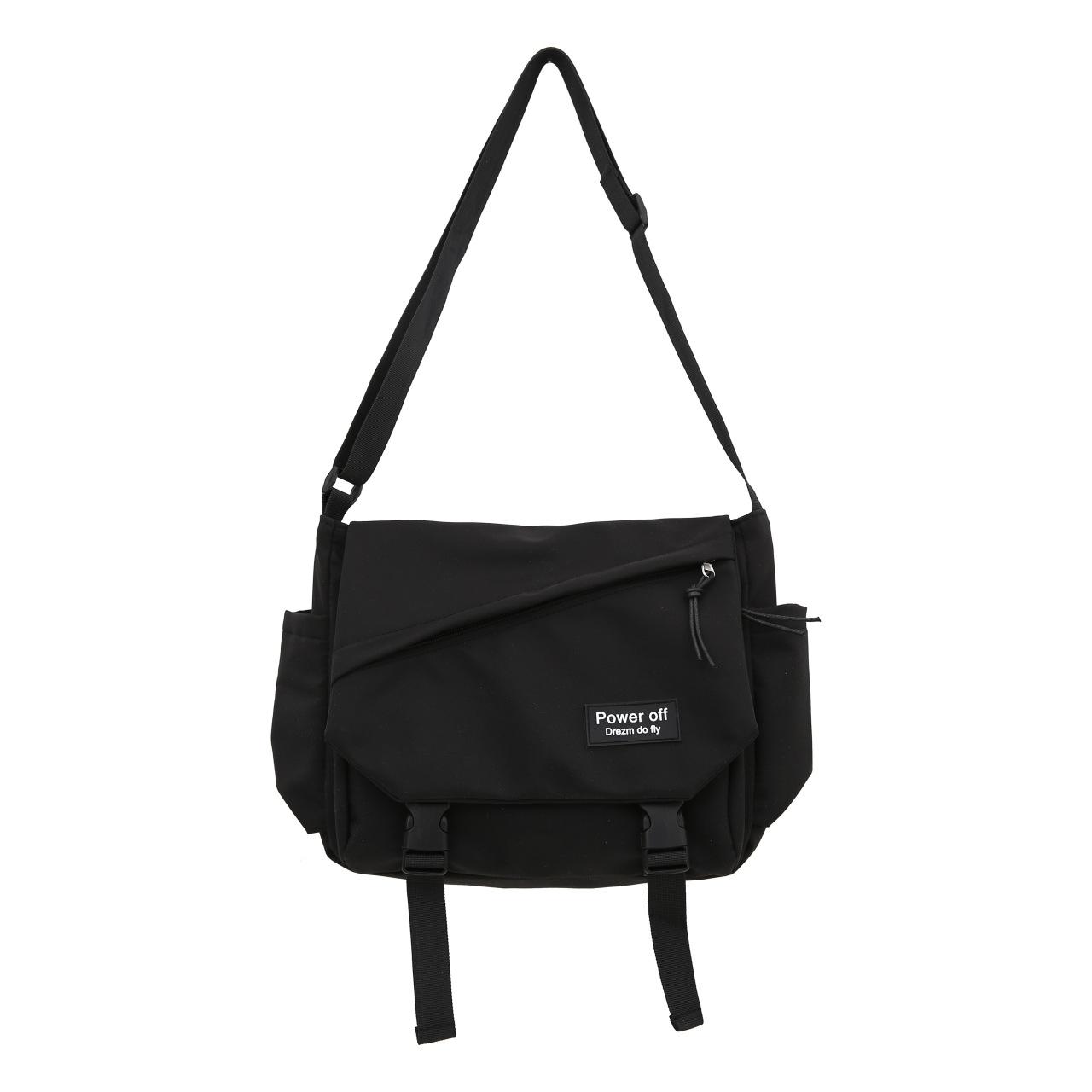 

Simple men s satchel casual fashion wind bag commuter messenger men s canvas satchel shoulder bag men s fashion чорний