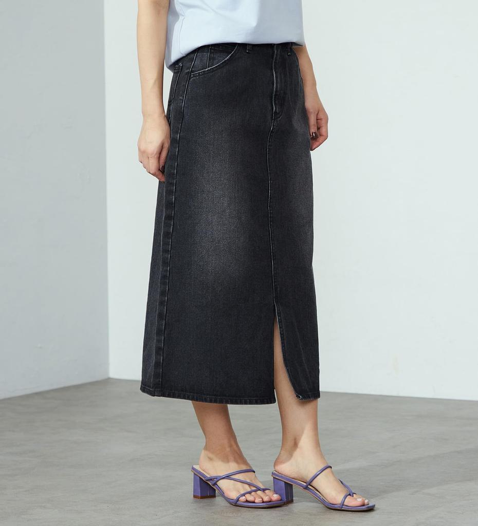 Lee Denim Dark Sizes Women's Mid-Length Skirt, Gray, XS-XL