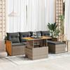 VidaXL Garden Furniture Set with Cushions 6 Pcs Grey Braided Resin Acacia 3327700