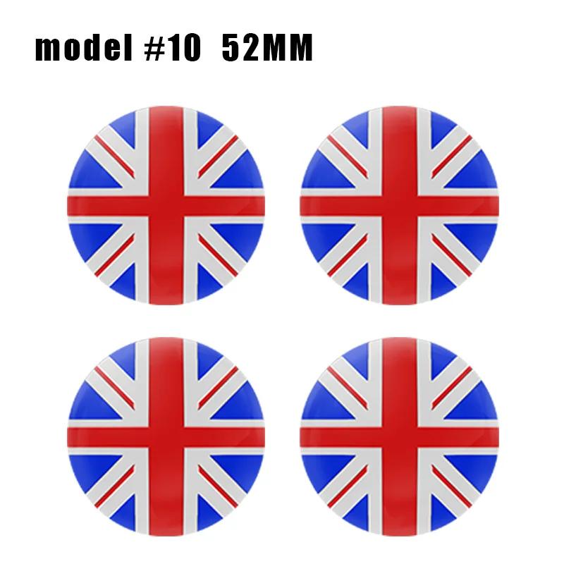 

4PC 52mm Epoxy Car Styling Wheel Center Hub Caps Emblem Badge Stickers For MINI COOPER One S JCW R50 R53 F55 F56 R57 R58 R59 R60