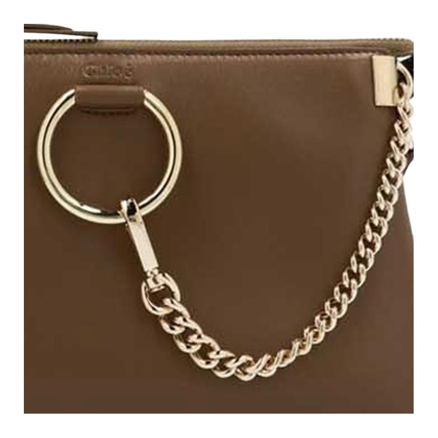 Chloé Fashion Leather Clutch Bag With Zipper Closure Women Clutch Brown CHC21AS414F1723Y