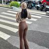 Women's High-Waist Butt-Lifting Flare Pants | Slimming Wide-Leg Dance Training Leggings | Naked-Sense Athletic Casual Trousers