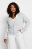 Women's Fashion Stylish Plus Size Cardigan Mint Ribbed Collar Detailed Buttoned Knitwear Cardigan