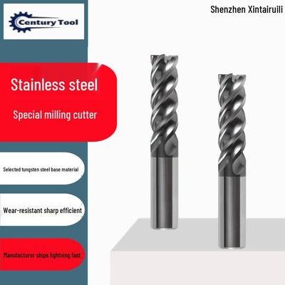 Edelstahl 4-Schneider Flachfräser Wolframkarbid CNC Werkzeug Fräser