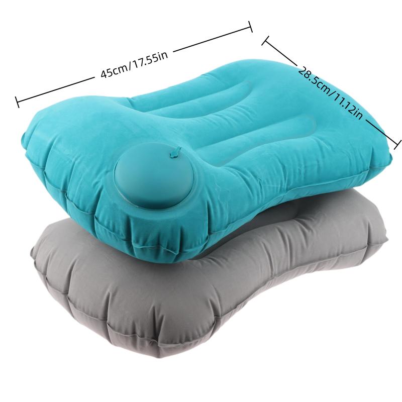 Camping Inflatable Pillow Outdoor Portable Pillow Pool Pillow Lightweight Soft Car Pillow For Neck And Lumbar Support