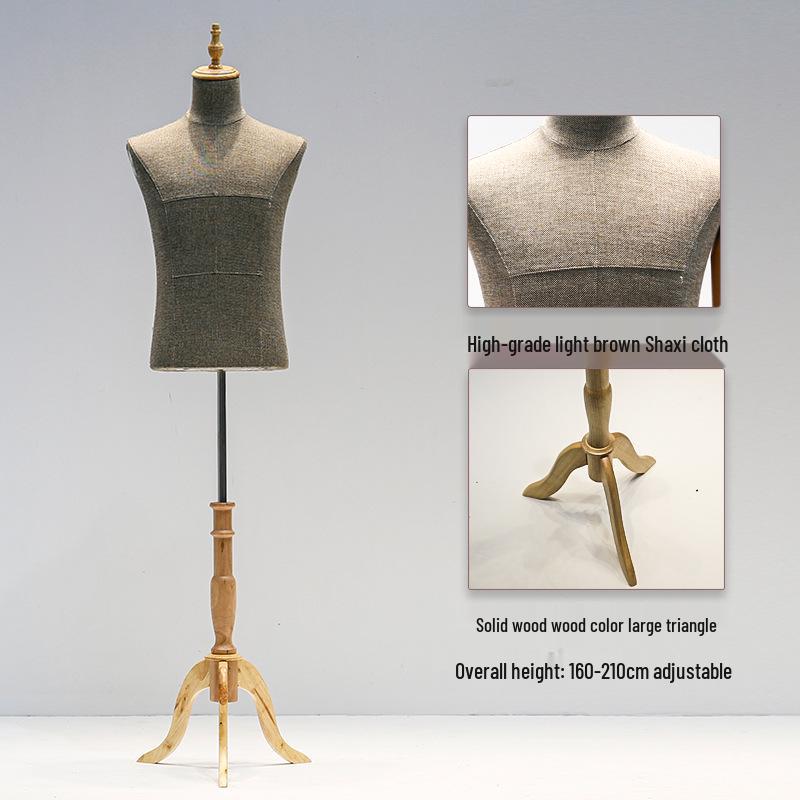 Luxury Sand-Washed Fabric Men's Tuxedo Display Mannequin Stand